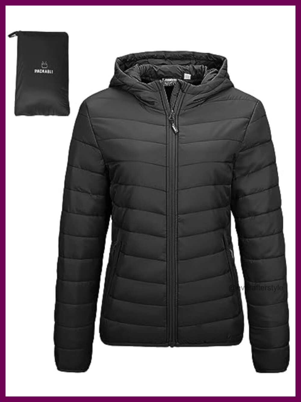Outdoor Ventures Packable Lightweight Puffer Jacket with Hood